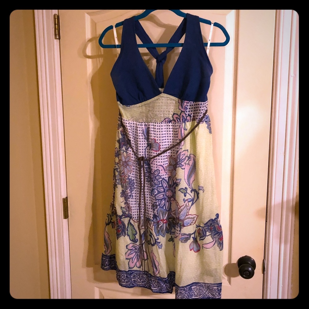 Dept Halter Boho Dress Sz L.